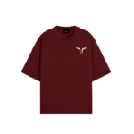 Crimson Red Premium French Terry Cotton Graphic T-Shirt